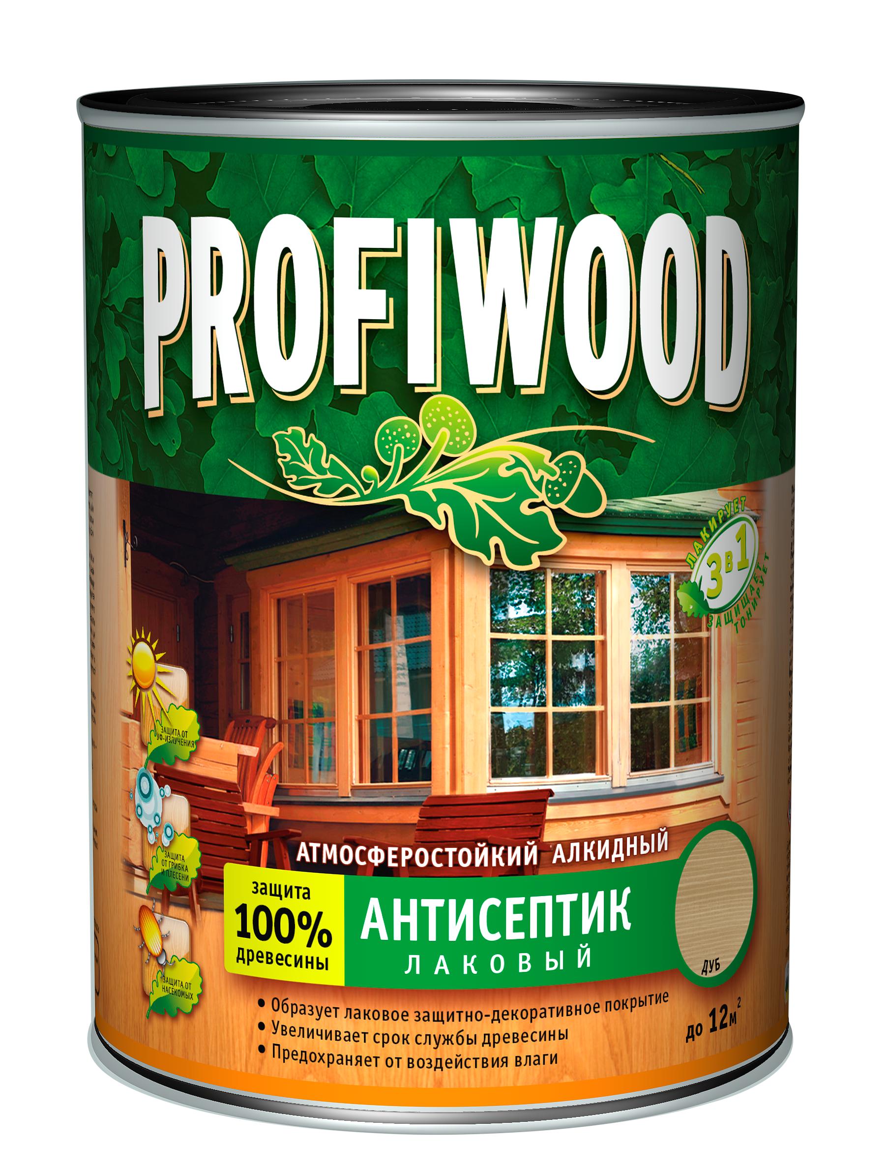 Антисептик Profiwood лаковый тонирующий дуб 2,6л/2,4кг Эмпилс/6