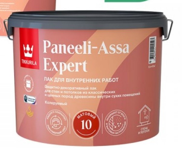 Лак интерьерный Paneelii-Assa Expert 10 EP матовый 0,9л Tikkurila